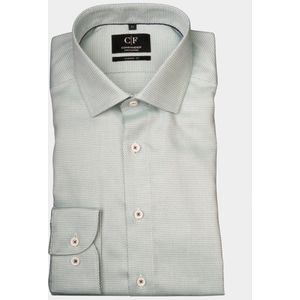 Commander - Cityhemd - Groen - 100% Katoen - Modern Fit - Lange Mouw