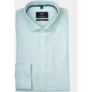 Commander - Business Overhemd - Groen - 100% Katoen - Slim Fit