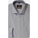 Commander - Overhemd - Blauw - 100% Katoen - Slim Fit