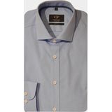 Commander - Overhemd - Blauw - 100% Katoen - Slim Fit