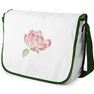 Le Jardin du Lin Schooltas schooltas digitaal bedrukt met kakikleurige riem voor meisjes jongens schoolrugzak schooltas schoudertas 29 x 36 cm, Meerkleurig, Messenger schooltas voor meisjes en jongens