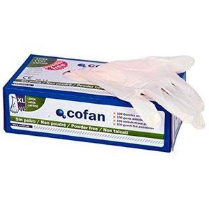 Schachtel mit 100 Stück puderfreien Latexhandschuhen T - M