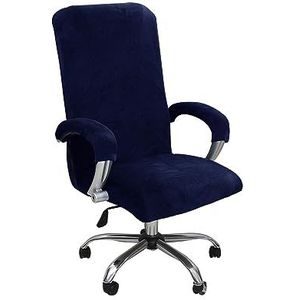 Kitegrese Bureaustoelhoes, afneembare elastische hoes voor Boss stoel, machinewasbaar, voor universele bureaustoel (marineblauw, XL)