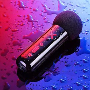 DKE Bluetooth-luidspreker Microfoon-anker Verander de geluid Microfoon K Song Live Telefoon Wired Condensor Microfoon 13 * 4cm (Color : Red)