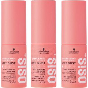 Schwarzkopf Professional OSiS+ Soft Dust Texture Volumepoeder - voordeelverpakking - 3 x 10g