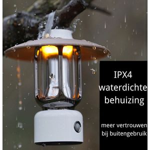 Camping lamp - Kampeerlamp - Tentlamp Oplaadbaar - LED - Zaklamp - Opvouwbaar - Hanglamp - 40-160 lm - Nachtlamp Kinderen - Camping Lantaarn - Tuinverlichting - Feestverlichting - USB- C - Waterdicht IPX4 - Wit