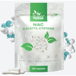 NAC (N-Acetyl-Cysteïne) 600 mg, 120 Caps – Antioxidant & Leverondersteuning – Pure Ingrediënten, GMO & Glutenvrij – GMP Certified Immune Health Supplement door Raw Powders