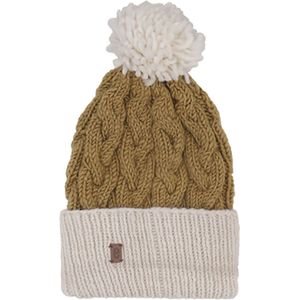 Egos Copenhagen | Muts | Hat cable knit - White Gold Brown