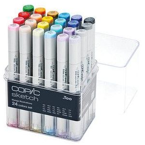 COPIC® Sketch Manga Illustration Layoutmarker farbsortiert 1,0 + 6,0 mm, 24 St.