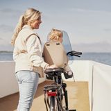Urban Iki Fietsstoeltje Voorop - Inaho Beige - Bincho Black - Inclusief Adapter