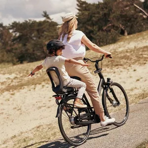 Montage Zonder Gereedschap Kinderzitje Voor Op De Fiets – Voorstoel Met Voetsteunen En Armleuningen – Geschikt Voor Mountainbike, Stadsfiets En Vouwfiets Zachte Bekleding Kinderzitje