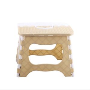 Kunststof klapstoel verdikken draagbare mini kind krukken (beige)