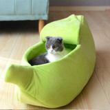 Creatieve kennel banaan vorm Kattenbakvulling winter warm huisdier nest  maat: S (roze)