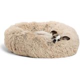 Herfst en winter pluche ronde huisdier nest warme pad kleine kennel  grootte: 60cm (beige)