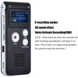 SK-012 8GB Voice Recorder USB professionele Dictaphone digitale audio met WAV MP3 speler VAR functie record (zwart)