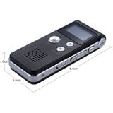 SK-012 8GB Voice Recorder USB professionele Dictaphone digitale audio met WAV MP3 speler VAR functie record (zwart)