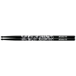 Tama TAMA-O7A-S-BS Drumsticks Skull Patroon Zwart Paar Lengte 390 mm Diameter 13 mm