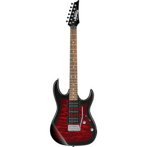 Elektrische gitaar Ibanez GRX70QATRB Transparant Rood