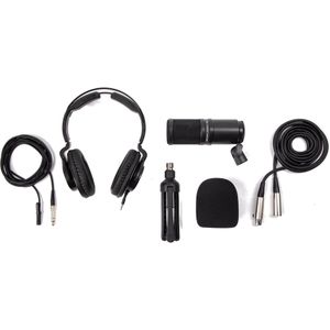 Zoom ZDM-1 PMP Podcast Mic Pack | Microfoon | Hoofdtelefoon | Kabel | Statief | Voorruit | Zwart