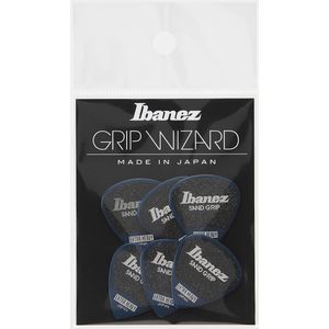 Ibanez PPA16HSGYE PPA16HSGYE Plectra's uit de Wizard-serie, met schuurpapier handvat, 1,0 mm, geel, 6 stuks, donkerblauw