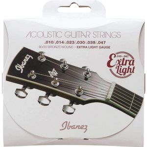 Ibanez Snarenset Akoestische gitaar Coated 80/20 Brons 6-snaren - Extra Light, 10-47 (IACS61C)