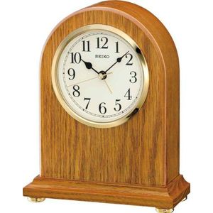 Seiko Tischuhr »QXE031B«, Wohnzimmer, Esszimmer, Holz, eichefarben