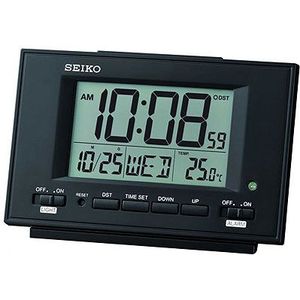Seiko LCD-wekker met kalender en thermometer