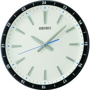 Seiko Clock wandklok analoog zwart-wit QXA802J