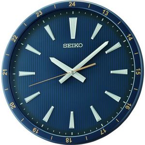 Seiko Clock wandklok analoog blauw QXA802L