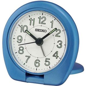 Seiko Clock reiswekker analoog blauw QHT018L