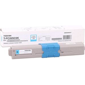 Toshiba - TFC26SC - Toner - Cyaan - Origineel - Tot 6000 Pagina's