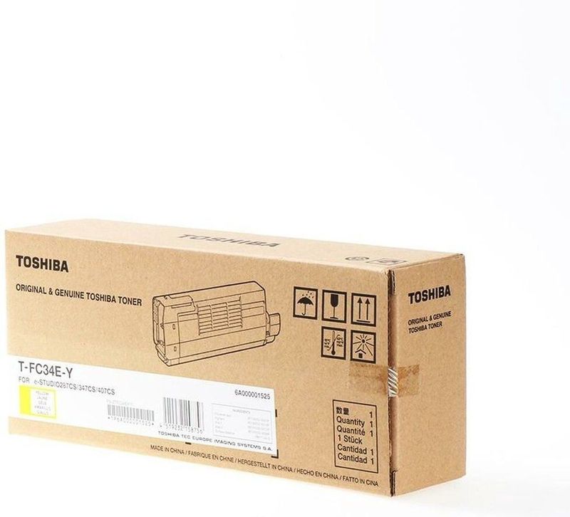 Toshiba - T-FC34E-Y - Tonercartridge - Geel - Origineel - Tot 11.500 Pagina's
