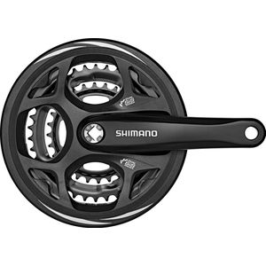 Shimano Kurbel 7 8 Geschwindigkeit Altus FC-CM311 48 38 28T mit Kettenkante schwarz