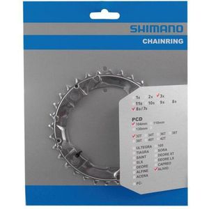 Shimano Alivio FC-M415 Kettingblad 8V 32T - Zilver