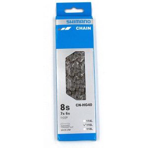 Shimano Ketting schakels Hyperglide technologie/8 speed compatibel Staal Grijs