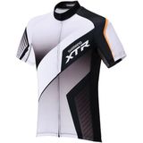 Shimano - Race Print - Fietsshirt - Wit met Zwart en Oranje - Korte Mouwen - Heren