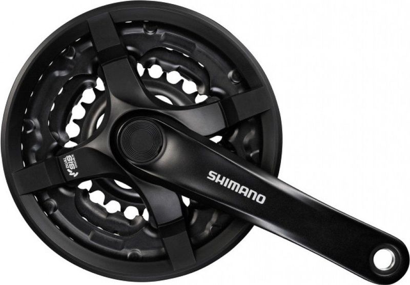 Shimano Tourney FC-TY501 Kurbel 3-fach 28-38-48 34-34-42 Zähne 170 mm 175 mm Kurbelgarnitur Fahrradkurbel Kettenradgarnitur MTB Mountainbike Trekking
