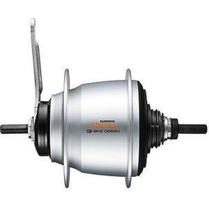 SHIMANO Unisex - volwassenen C7000 achterwielnaaf, zilver, eenheidsmaat