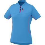 Shimano Touring Jersey - Lightning Blue - Korte Mouwen - 100% Polyester