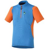 Shimano - Touring Jersey - Fietsshirt - Blauw met Oranje - Korte Mouwen
