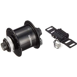 Shimano Nexus DH-UR705-3 Naafdynamo Centerlock Disc Quick Release, zwart