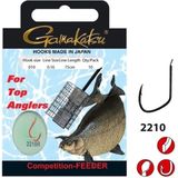 Gamakatsu Onderlijnen Competition Feeder Haak 2210R (10 pcs) Maat : 75cm - haak 16 - 0.14mm