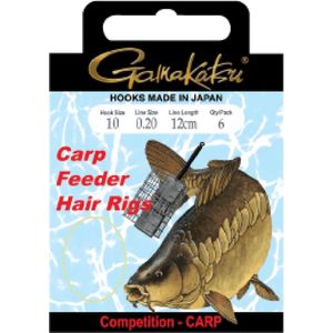 GAMAKATSU BKS-3323B FEEDER HAIR RIGS 40cm Lijn: 0.10 Haak:20