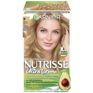 3x Garnier Nutrisse Ultra Crème Permanente Haarkleuring 9.0 Zeer Lichtblond