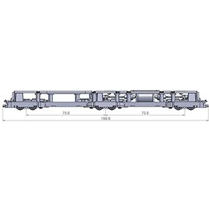 TomyTEC 319054 chassis TM-LRT05, voor Trams type 5100 modelbouwset, meerkleurig