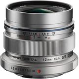 Olympus - ED 12mm f/2 - Objectief - Zilver - Micro Vier Derde