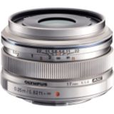 Olympus M.Zuiko Digitale lens 17 mm F1.8, heldere vaste brandpuntsafstand, compatibel met elk Micro 4/3-apparaat (Olympus OM-D & PEN modellen, Panasonic G-serie), zilver