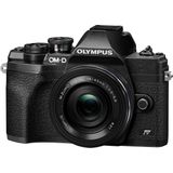Olympus OM-D E-M10 Mark IV Micro Four-Thirds-systeemcamera-kit, 20 MP sensor, 5-assige beeldstabilisatie, krachtige AF, wifi, zwart incl. M.Zuiko Digital ED 14-42 mm F3.5-5.6 EZ Pancake zwart