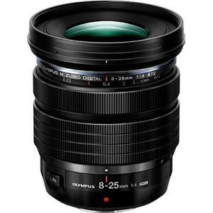 M.Zuiko Digital ED 8-25 mm F4.0 PRO lens, groothoekzoom, geschikt voor alle MFT-camera's (Olympus OM-D en PEN, Panasonic G) modellen, zwart