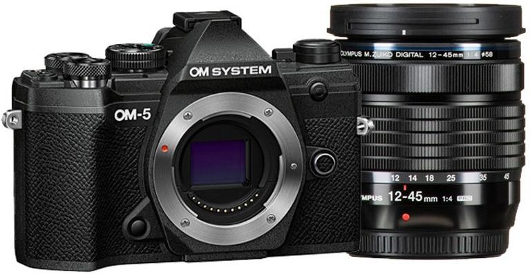 OM SYSTEM OM-5 - Systeemcamera - Zwart - Inclusief 12-45mm lens